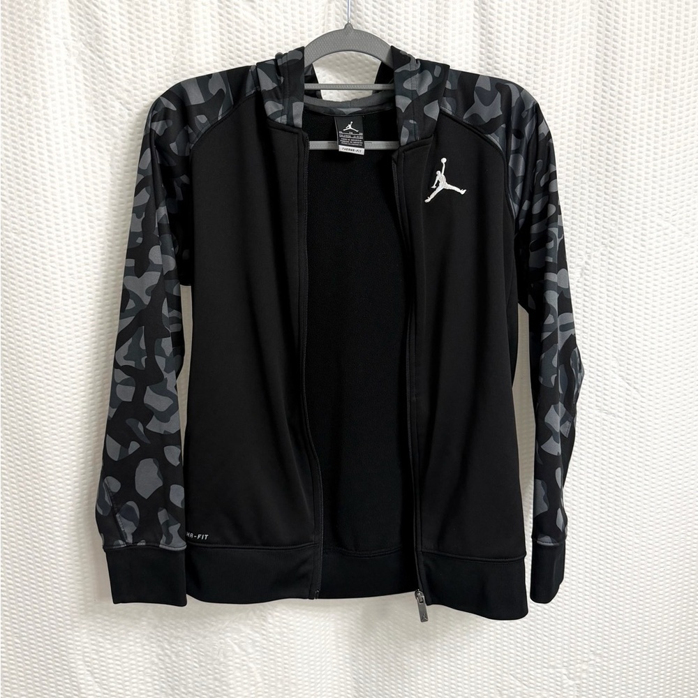 Jordan Jumpman Therma-FIT Youth Full-Zip Hoodie (Black/Camo)